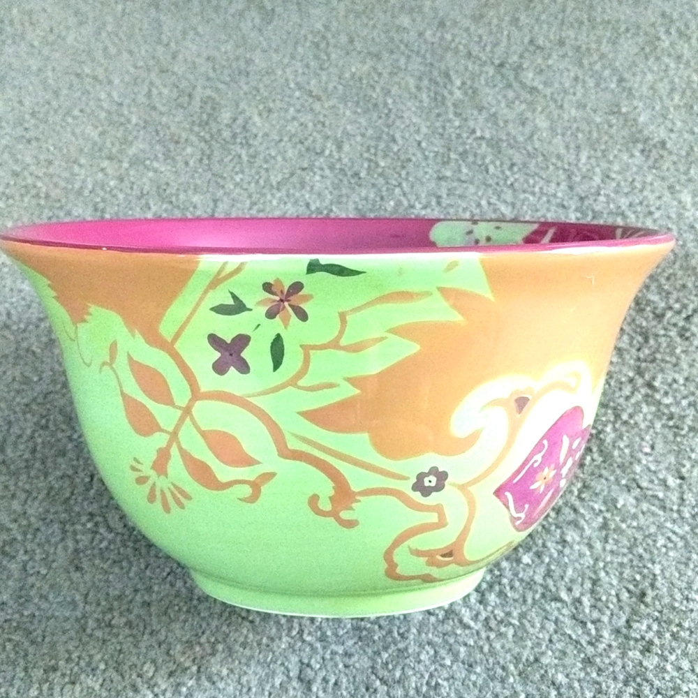 Tracy Porter hand painted oval bowl